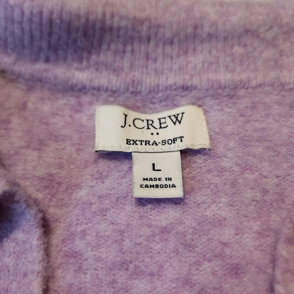 J. Crew Extra Soft Yarn Polo Wool Blend Sweater Sz L - Picture 4 of 5